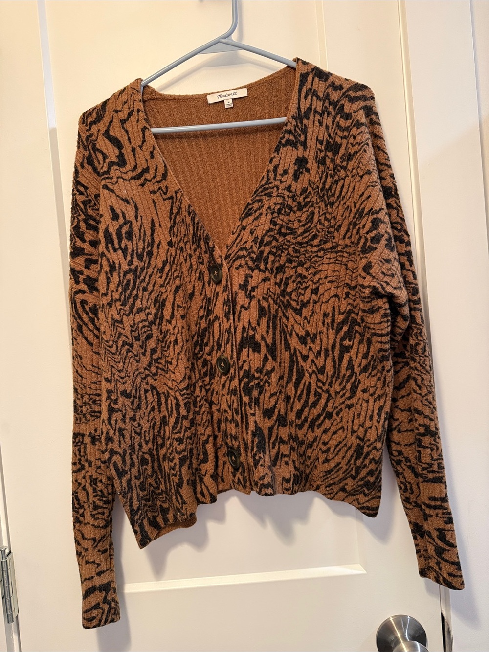 Madewell Women's
Tigerized Cameron Ribbed Cardigan size M